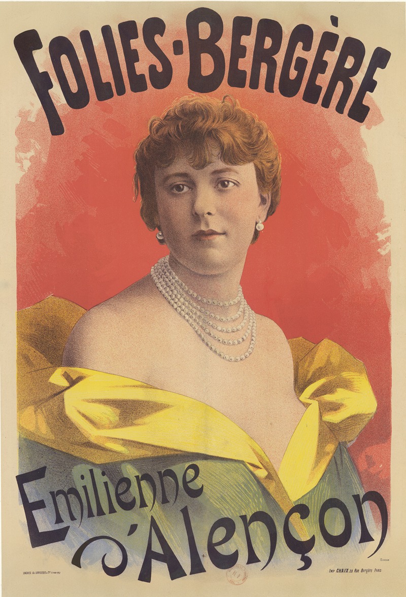 Imp. Chaix - Folies-Bergère. Emilienne d’Alençon