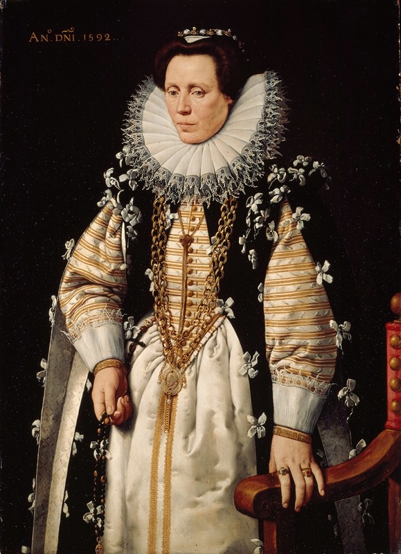 Frans Pourbus The Younger - Portrait of the Wife of Nicolas de Hellincx