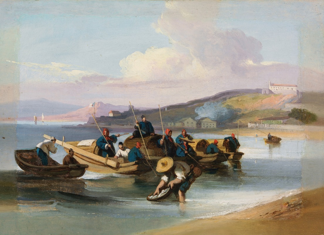 George Chinnery - Chinese Scene, Fishermen