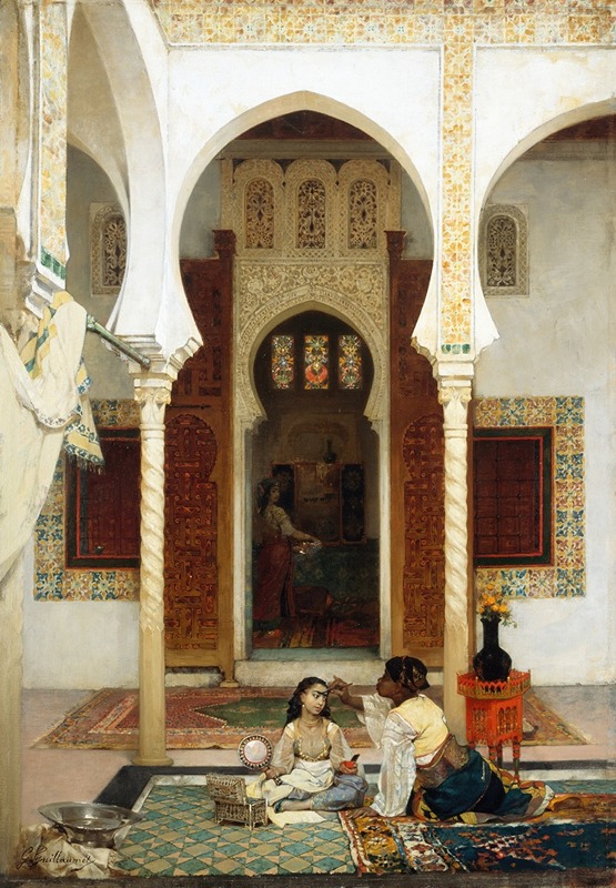 Gustave-Achille Guillaumet - Women in an Eastern Courtyard