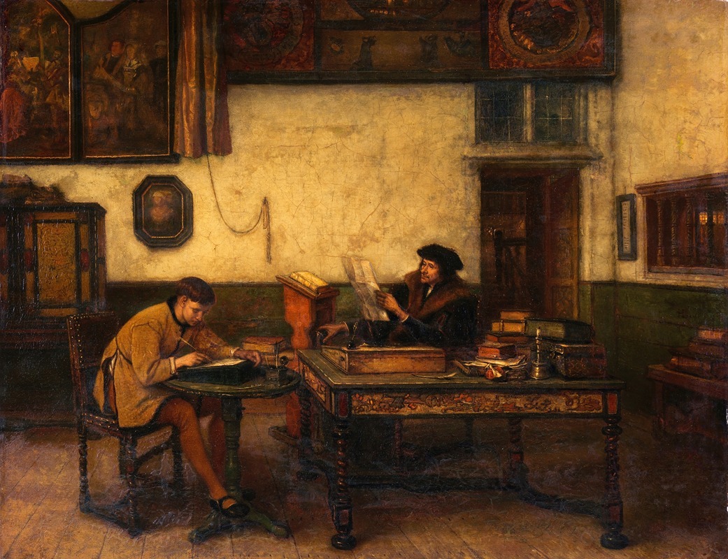 Jan August Hendrik Leys - Erasmus in his Study
