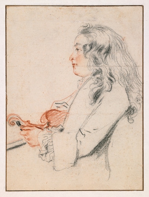 Jean-Antoine Watteau - A Young Gentleman Tuning a Violin