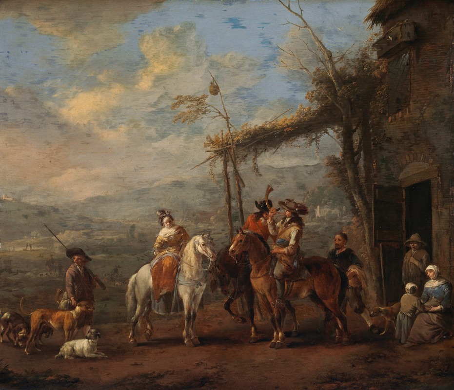 Johannes Lingelbach - A Hunting Party