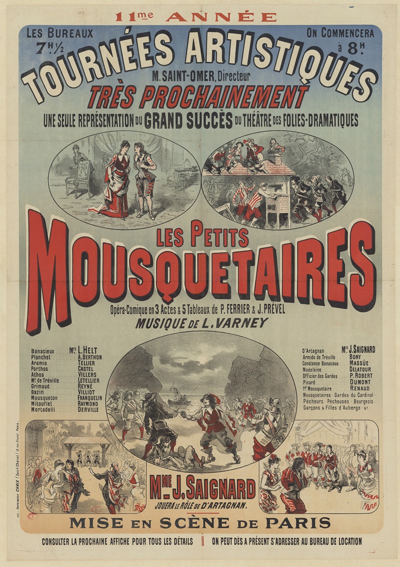 Imp. Chaix - Les Petits mousquetaires