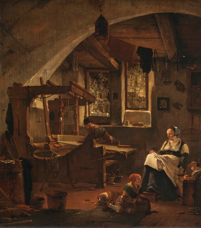 Thomas Wijck - Interior of a Weaver’s Cottage