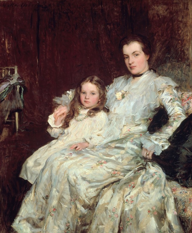 Walter Frederick Osborne - Portrait of Mrs Chadwyck-Healey and her Daughter