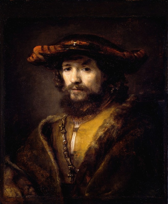 Willem Drost - Bust of a Man Wearing a large-brimmed Hat