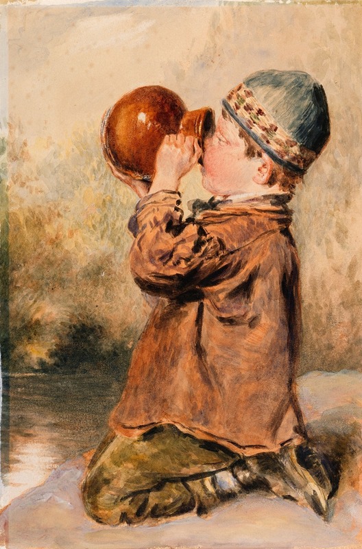 William Henry Hunt - A Boy Drinking
