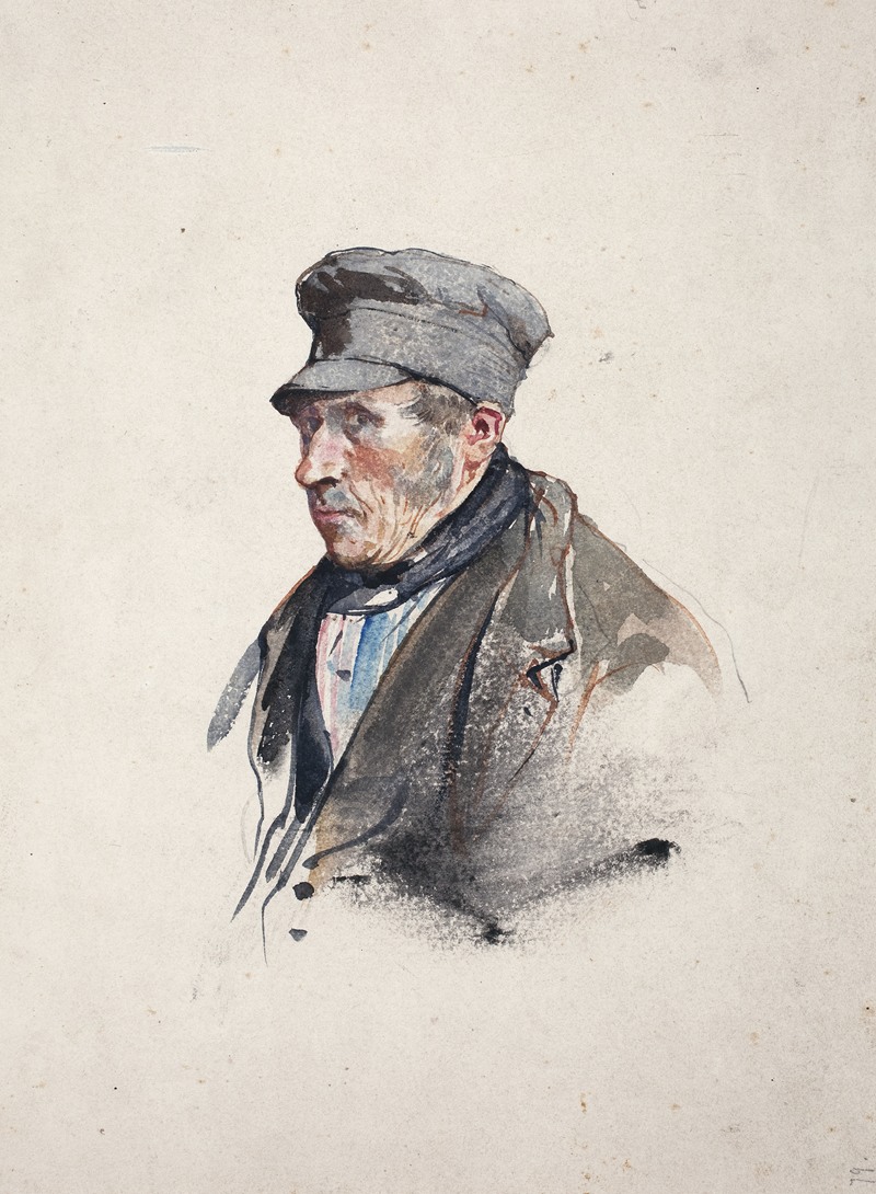 Floris Verster - Bust of farmer with cap