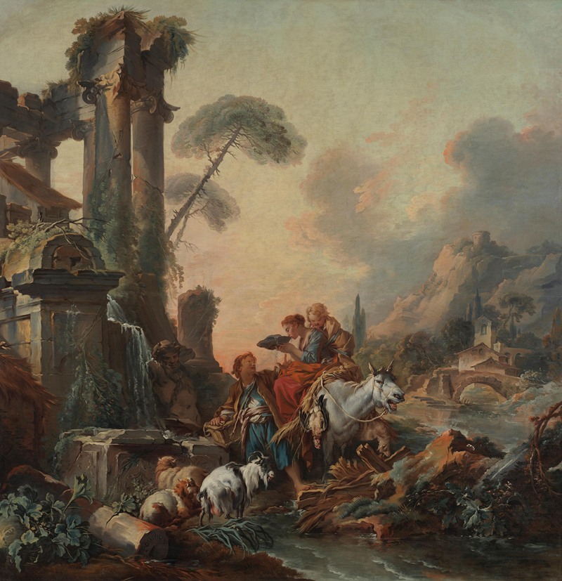 François Boucher - Rest at the well