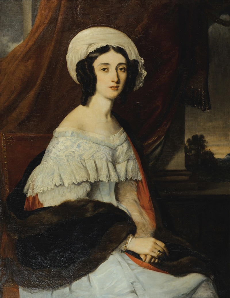 Alexandre Marie Colin - Portrait d’Eugénie Gabrielle Barbou des Courières, baronne Rivet