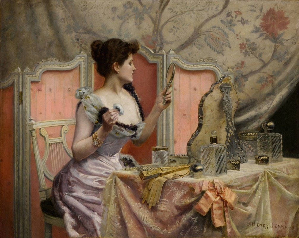 Charles Henry Tenré - Jeune femme à sa toilette