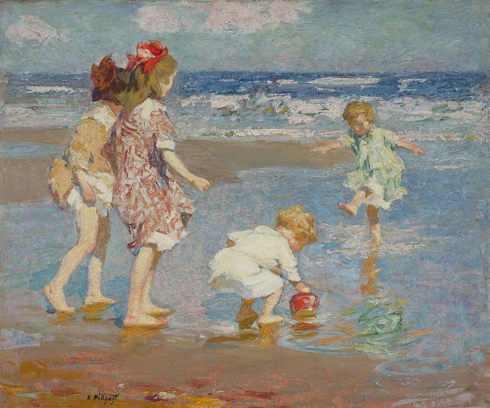 Edward Henry Potthast - Children Playing in Surf