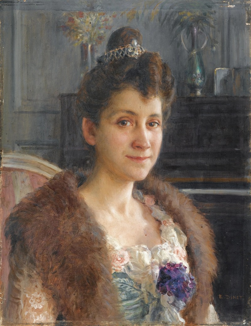 Étienne Dinet - Portrait de Mme C., soeur de l’artiste