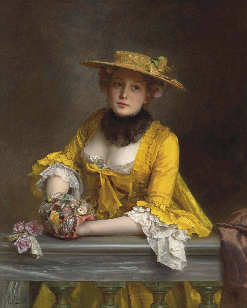 Gustave Jean Jacquet - The Yellow Dress