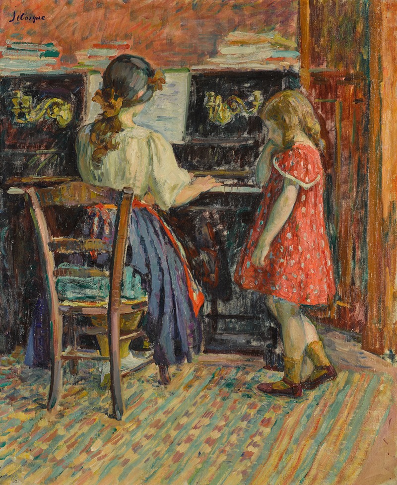 Henri Lebasque - La leçon de piano (Marthe et Nono)