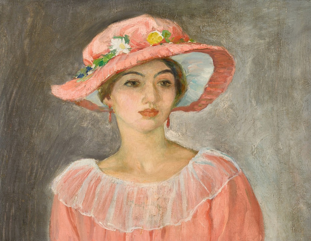 Henri Lebasque - Le chapeau rose