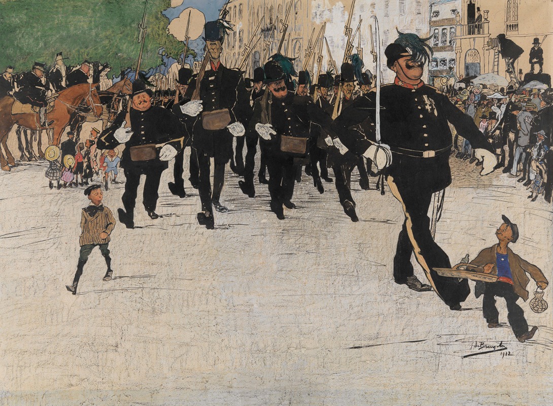 Jules De Bruycker - Het défilé van de burgerwacht in Gent