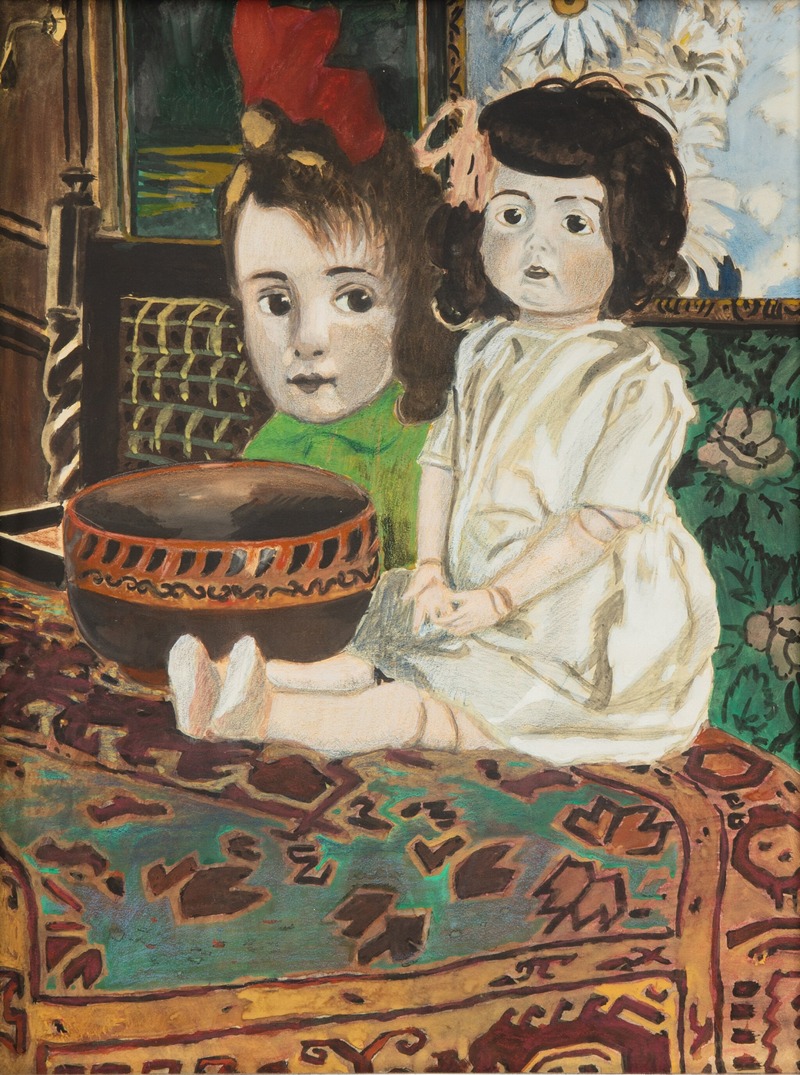 Léon Spilliaert - Petite fille à la poupée dans l’intérieur du peintre