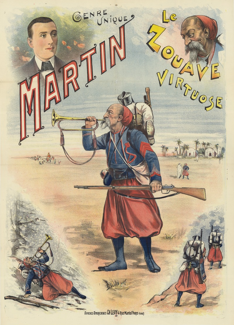 Imp. Charles Lévy - Genre unique. Le zouave virtuose. Martin