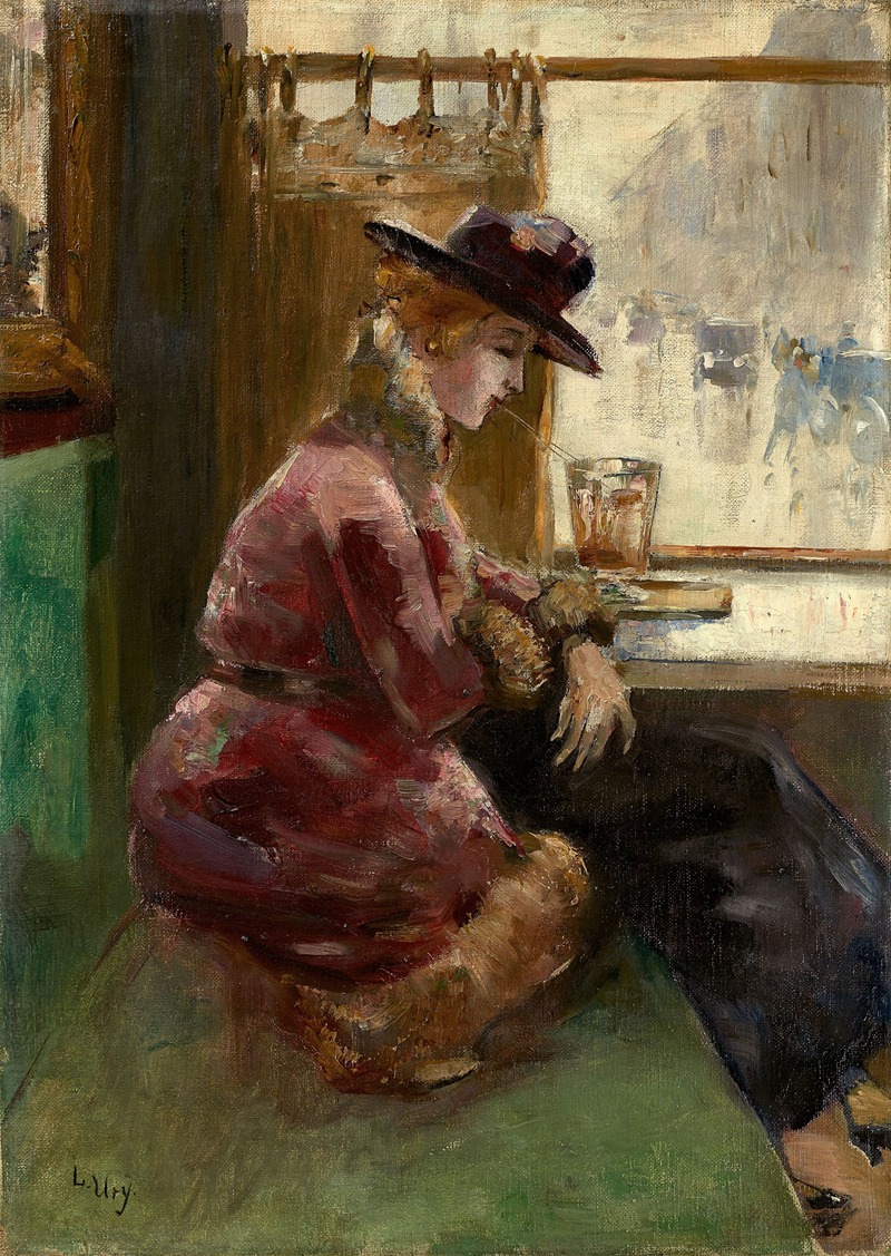 Lesser Ury - Lady in a Café, Berlin