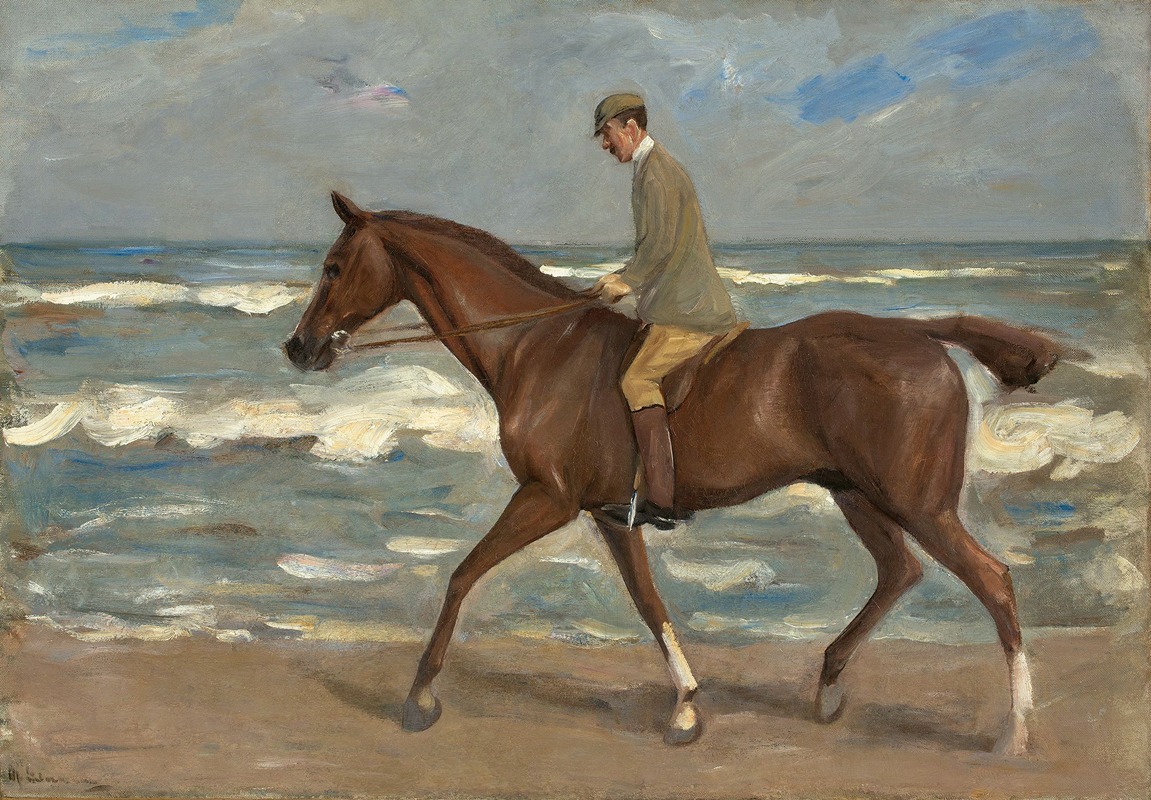 Max Liebermann - Reiter am Strand nach links