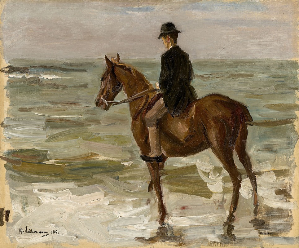 Max Liebermann - Reiter am Strand