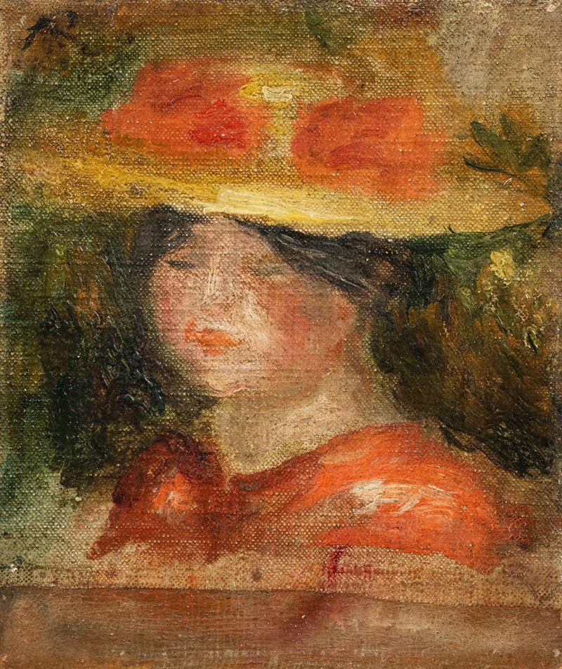 Pierre-Auguste Renoir - Tête de femme en chapeau