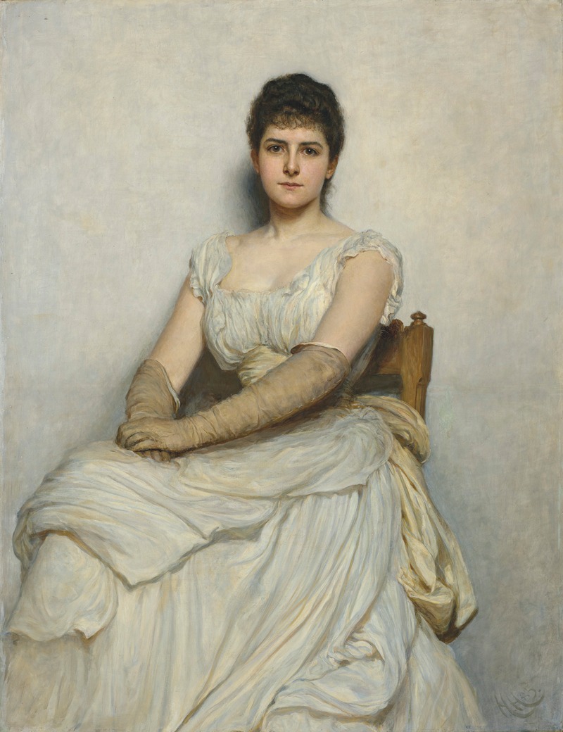 Sir Hubert von Herkomer - Miss Katherine Grant (The Lady in White)