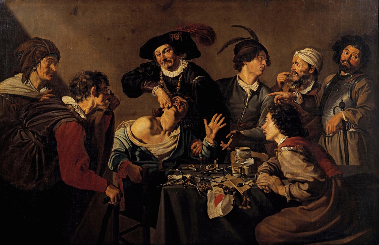 Theodoor Rombouts - The tooth-puller