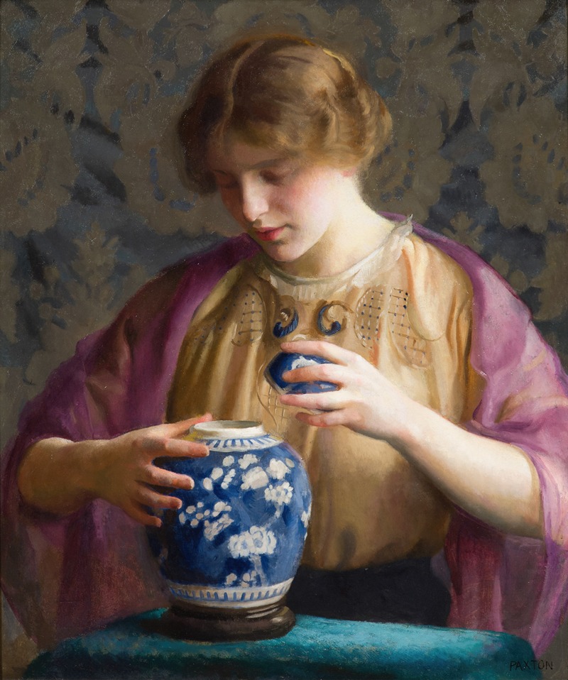 William McGregor Paxton - The Blue Jar 