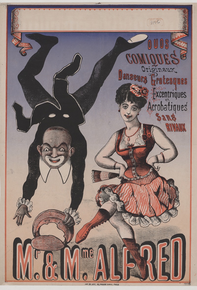 Imp. Charles Lévy - Mr et Mme Alfred, duos comiques originaux, danseurs grotesques