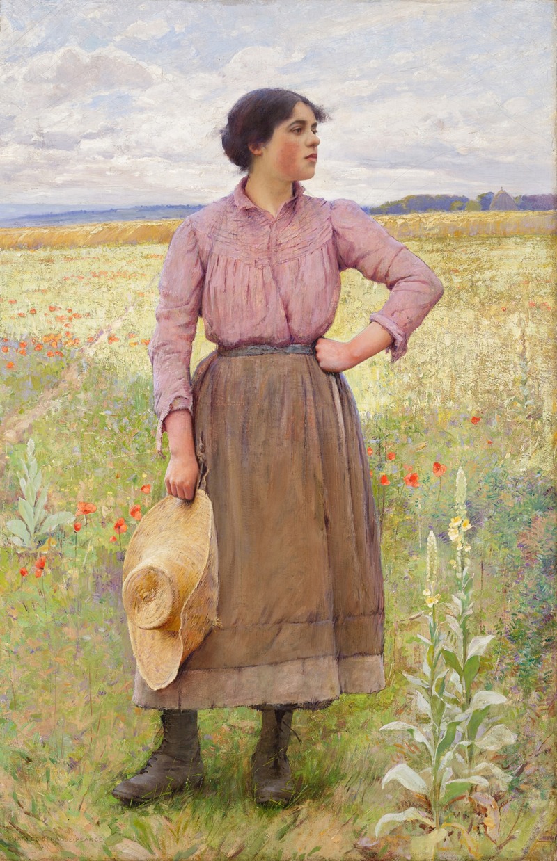 Charles Sprague Pearce - In the Poppy Field, Auvers-sur-Oise