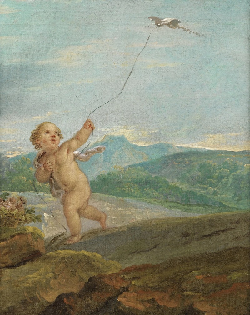 Etienne Parrocel - Ange jouant avec un cerf volant