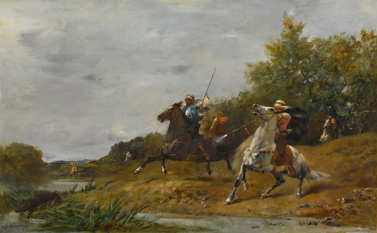Eugène Fromentin - The Boar Hunt