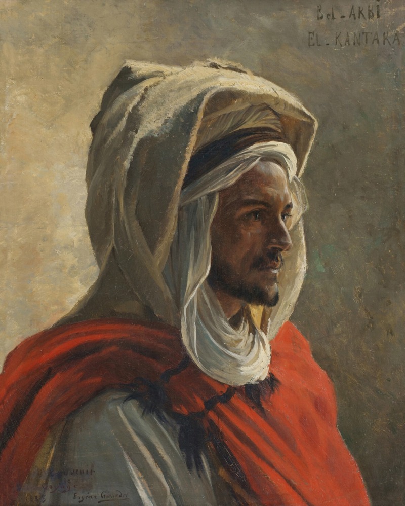 Eugène Girardet - Man Wearing a Burnous, Algeria