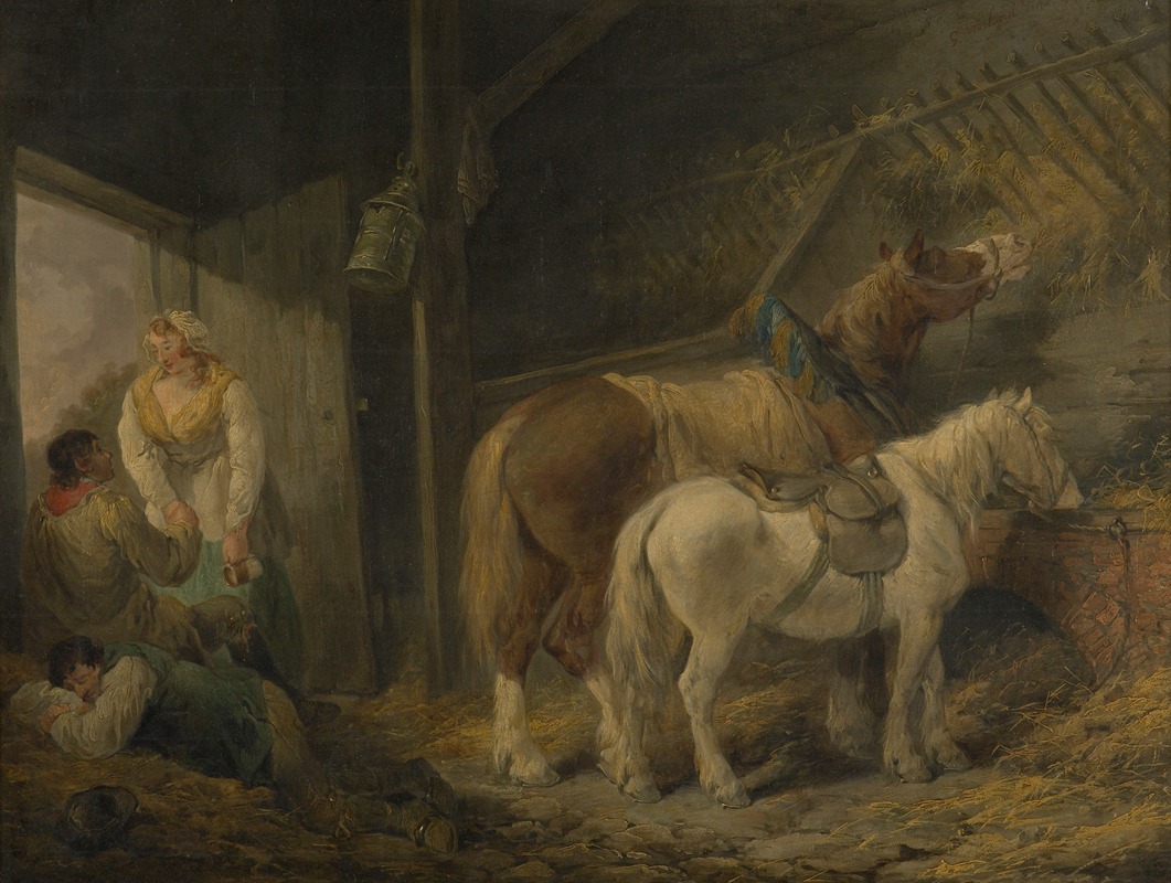 George Morland - A carrier’s stable