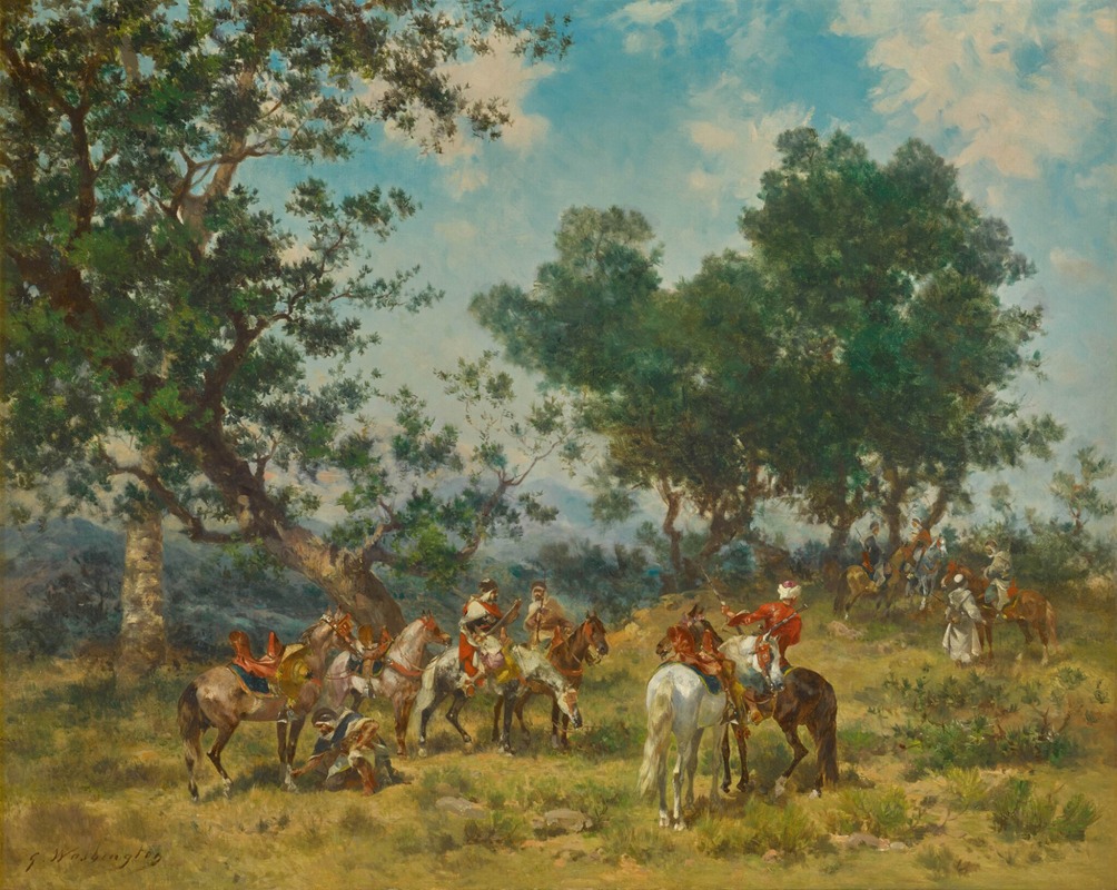 Georges Washington - Horsemen Breaking Camp