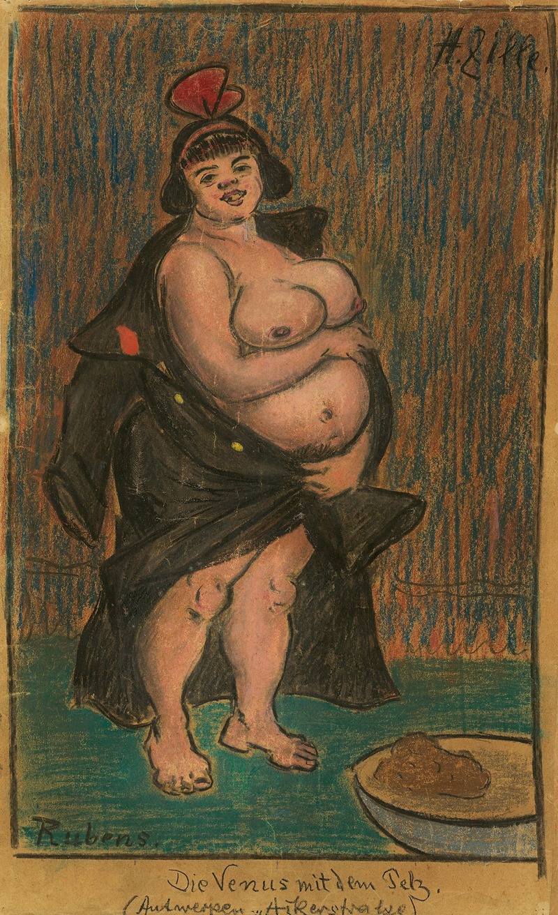 Heinrich Zille - Die Venus mit dem Pelz. (Antwerpen ,Ackerstraße‘)