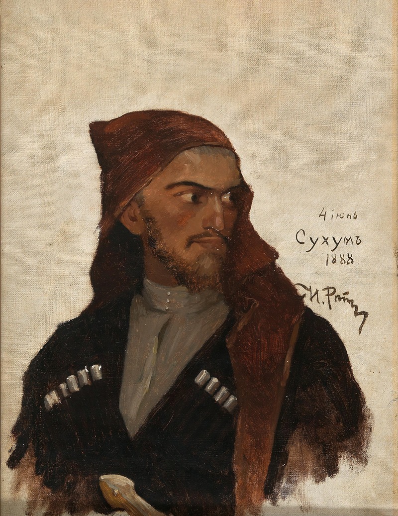 Ilya Efimovich Repin - Portrait of a Kabardian Prince