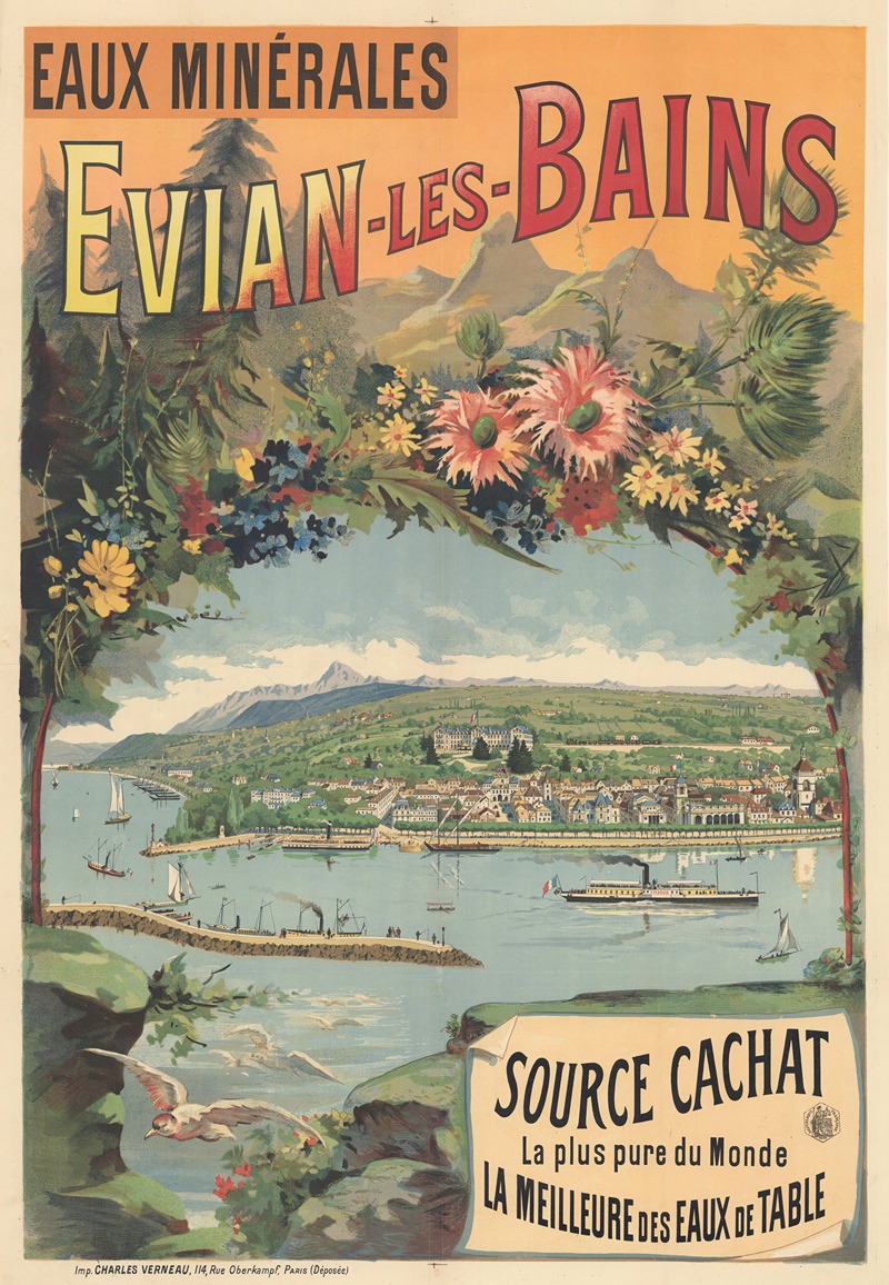 Imp. Charles Verneau - Eaux minérales. Evian-les-Bains