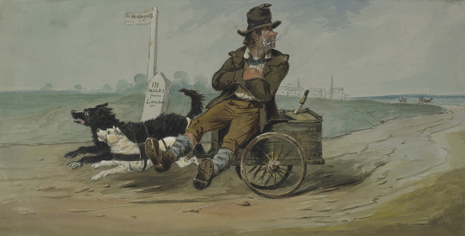 John Fennell - Man in dog-cart