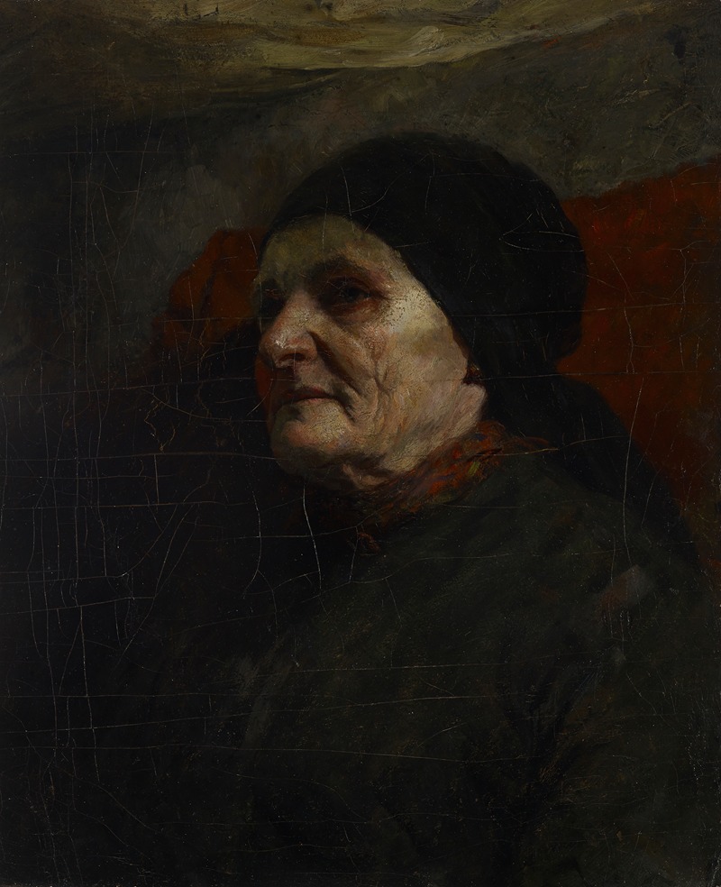 John Ottis Adams - Study Head (Old Woman)