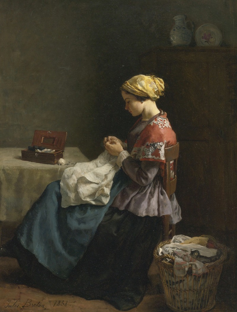 Jules Breton - La petite couturière