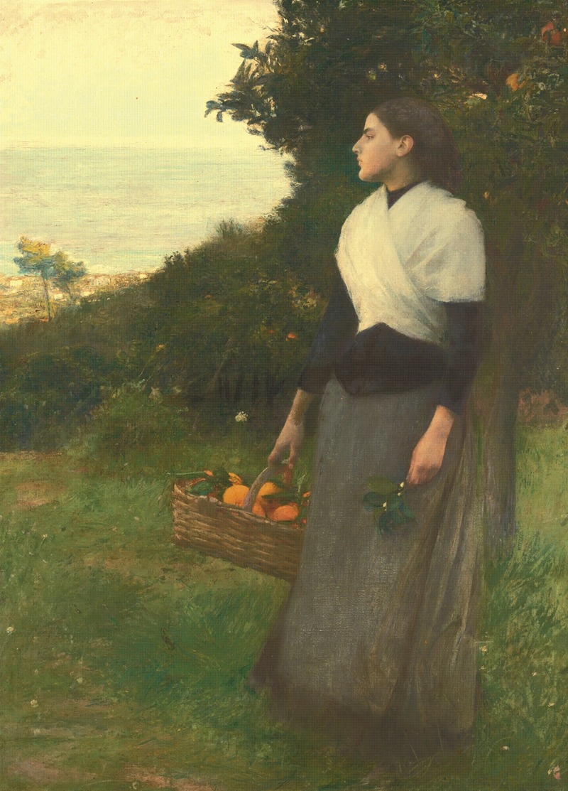 Pascal-Adolphe-Jean Dagnan-Bouveret - Young Woman in a Garden of Oranges