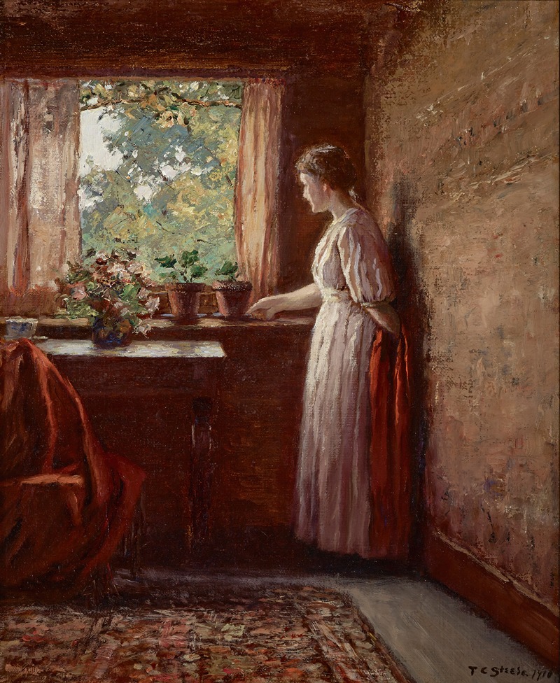 Theodore Clement Steele - The Girl by the Window
