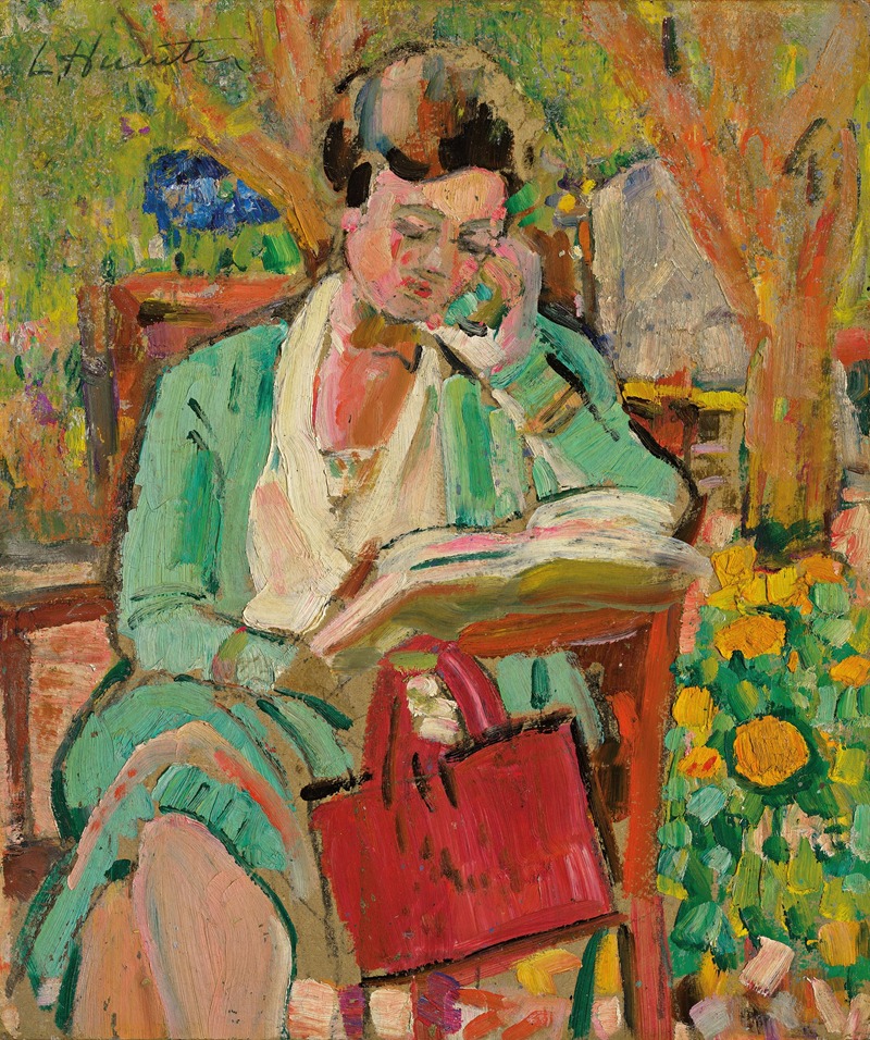 George Leslie Hunter - Woman Reading