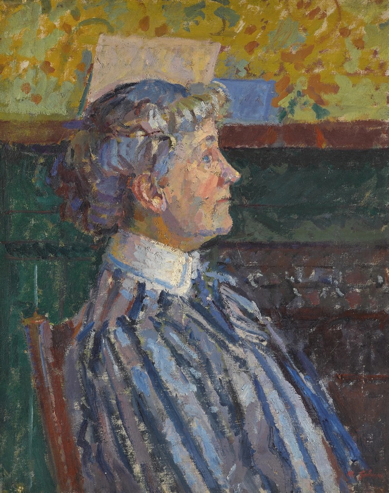 Harold Gilman - The Striped Blouse (Portrait of Irene Battiscombe, the Artist’s Sister)