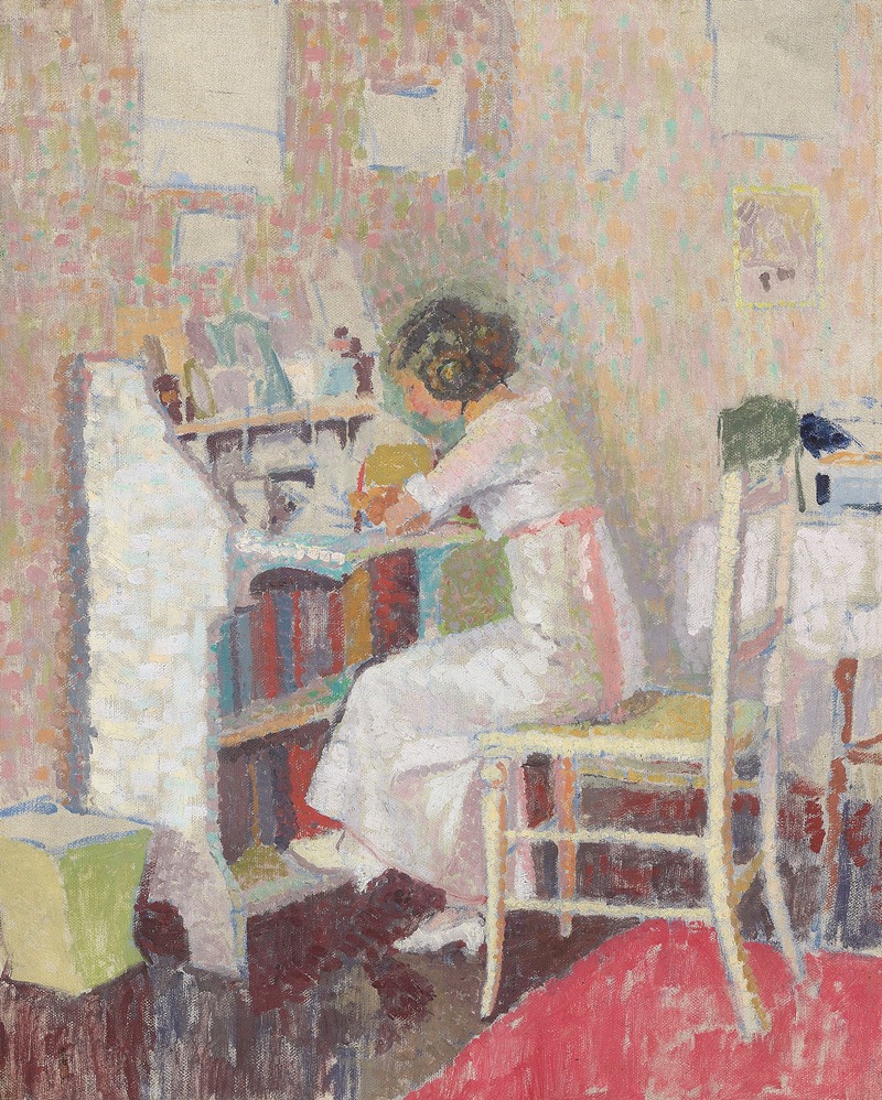 Malcolm Drummond - Girl sitting at a writing table