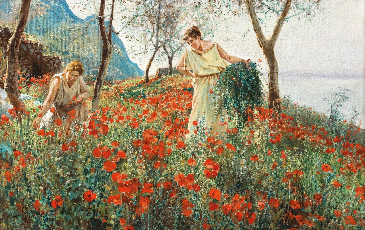 Peter Conrad Schreiber - In a poppy field